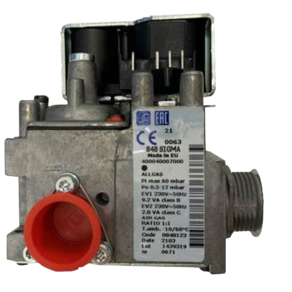 Worimex Spareparts Gas Valve  Sit 848123 Ariston 848 Ariston 60000537, Chaffoteaux Sigma 230V 50HZ