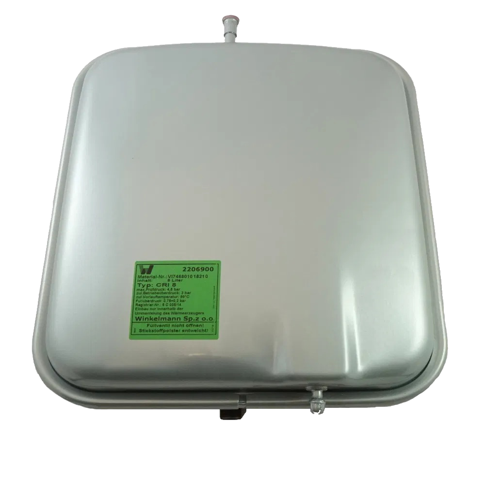 Worimex Spareparts Expansion Vessel Winkelmann 8lt 3/8 Square Viessmann 7837231, 7828646 (Hooked) CRF8