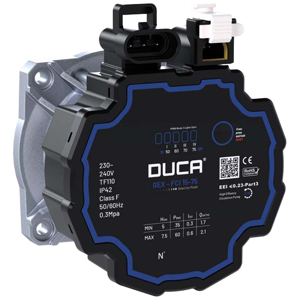 Worimex Spareparts Pump Duca GEX 15-75 FCI Connection 2023141, Baxi 7722642, Glowworm 0020186159, 248041, 248042