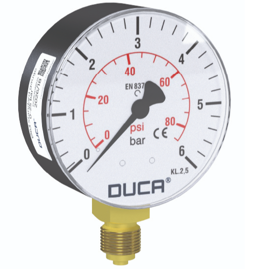 Worimex Spareparts Manometer Duca Bourdon Type dia 63 G1/4 Bottom Connection 0-10bar