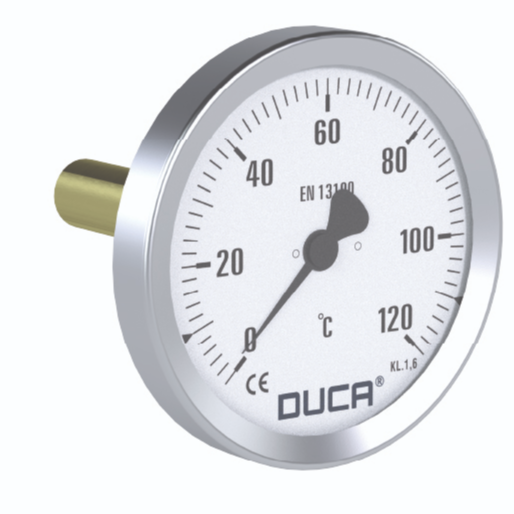 Worimex Spareparts Bimetal Termometer Duca dia 63 G1/2 Rear Connection 5cm 0-120C