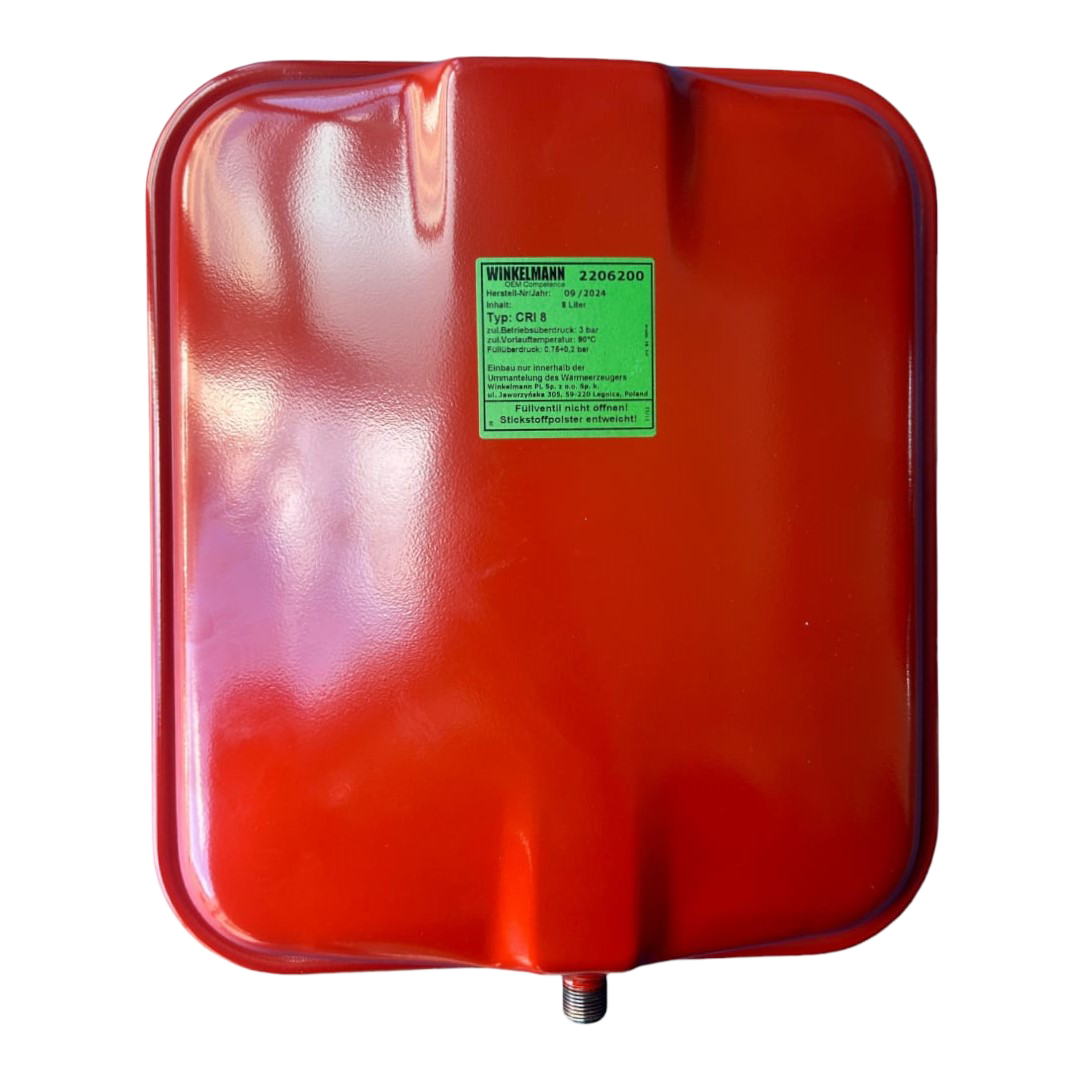 Worimex Spareparts Expansion Vessel Winkelmann 8lt 3/8 Viessmann Square Red