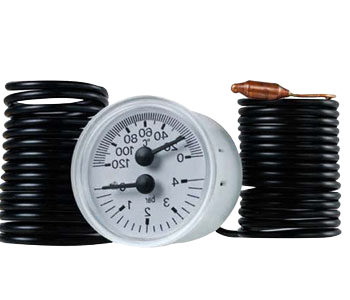Worimex Spareparts Thermo-Manometer 52 Dia, Main Connection, White