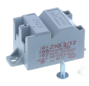 Worimex Spareparts Ignition Transformer Anstoss ZIG 2/12 SD Gri (07000037) Vaillant 0020213915, 091258, Saunier Duval, Protherm A000035144