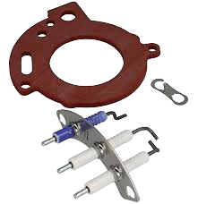 Worimex Spareparts Igniter Electrode Bosch Set of 3 Worcester 87181070870 With Small Gasket