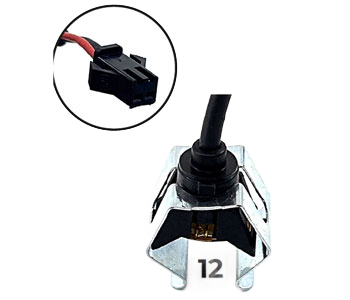 Worimex Spareparts Sensore NTC a sonda tubolare Wolab 12 50K, cablato con connettore maschio
